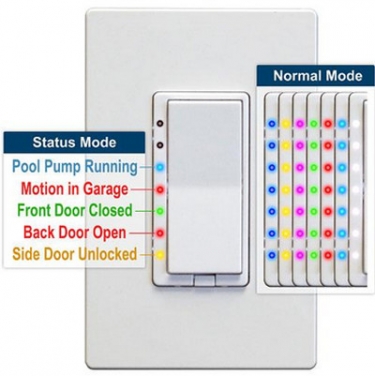 HomeSeer’s New Z-Wave Switches have Multicolored LEDs that Respond to Home-Automation Events