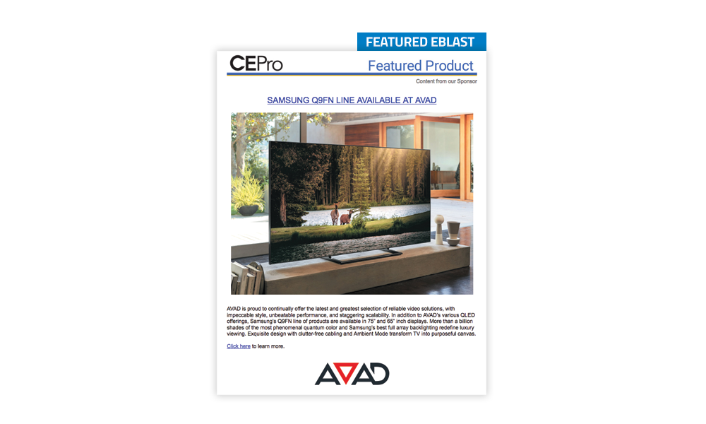 CE Pro Featured eBlasts