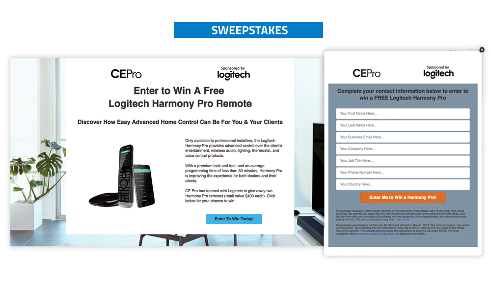 CE Pro Sweepstakes
